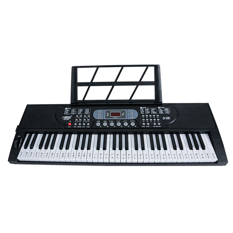 2022 Factory Direct Sales Multi-Functional Beginner Electronic Keyboard Double Speaker Music Piano with Microphone Can Be Equipped with Another Keyboard Stand