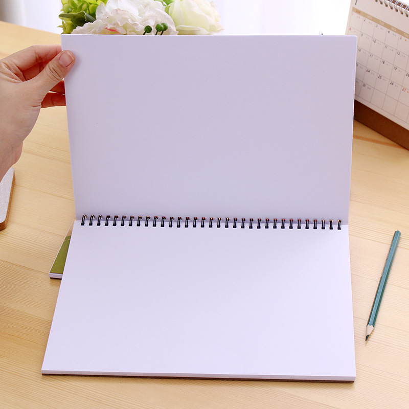 伟盛a4线圈图画本学生美术素描本儿童绘画涂色空白画画本加厚