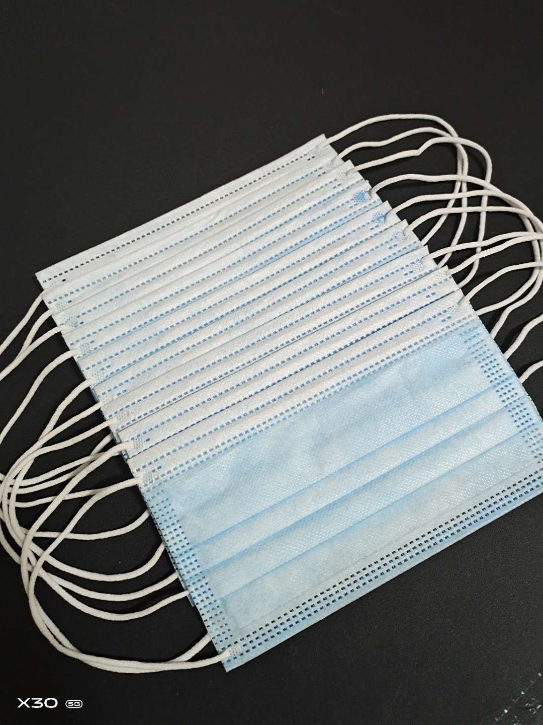 一次性口罩蓝色民用三层熔喷布口罩大人防护防尘口罩加厚型10只装