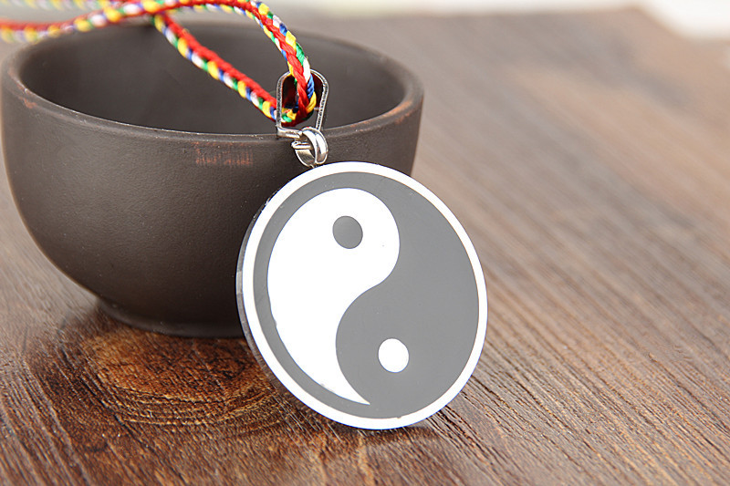特价道教黑白阴阳鱼八卦吊坠太极图挂件镇宅男女士项链饰品平安符