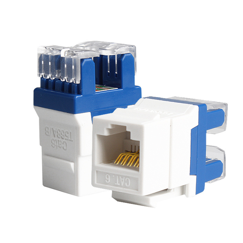 工厂直销180度六类网络信息模块 rj45六类千兆模块六类网络模块