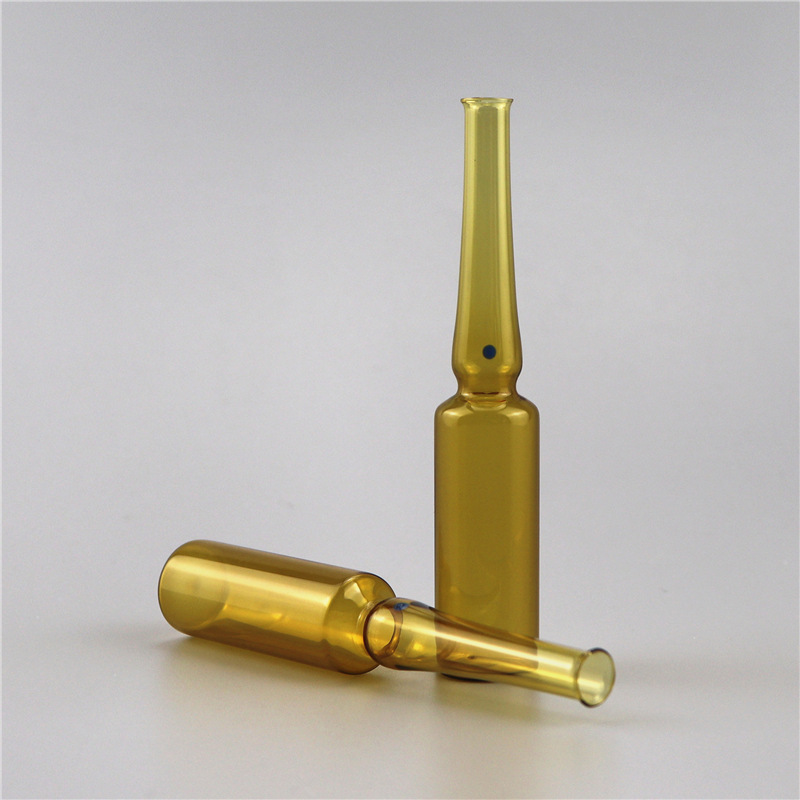 厂家5ml国标透明/棕色曲颈易折安瓿瓶 带蓝点安瓶 即拍即发送砂轮