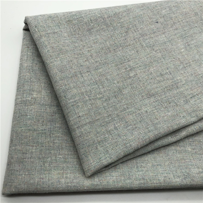 平纹色织麻彩色加厚亚麻棉混纺面料 双色麻男装上衣裤子西服饰布