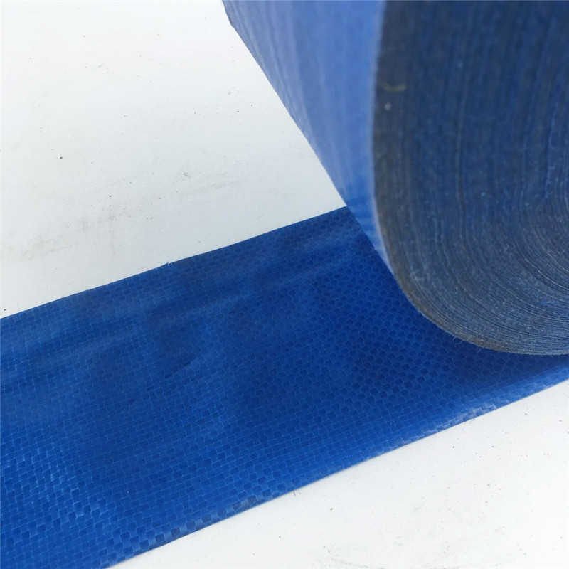 蓝色编织布条透水复合编织布定制批发编织包装布条