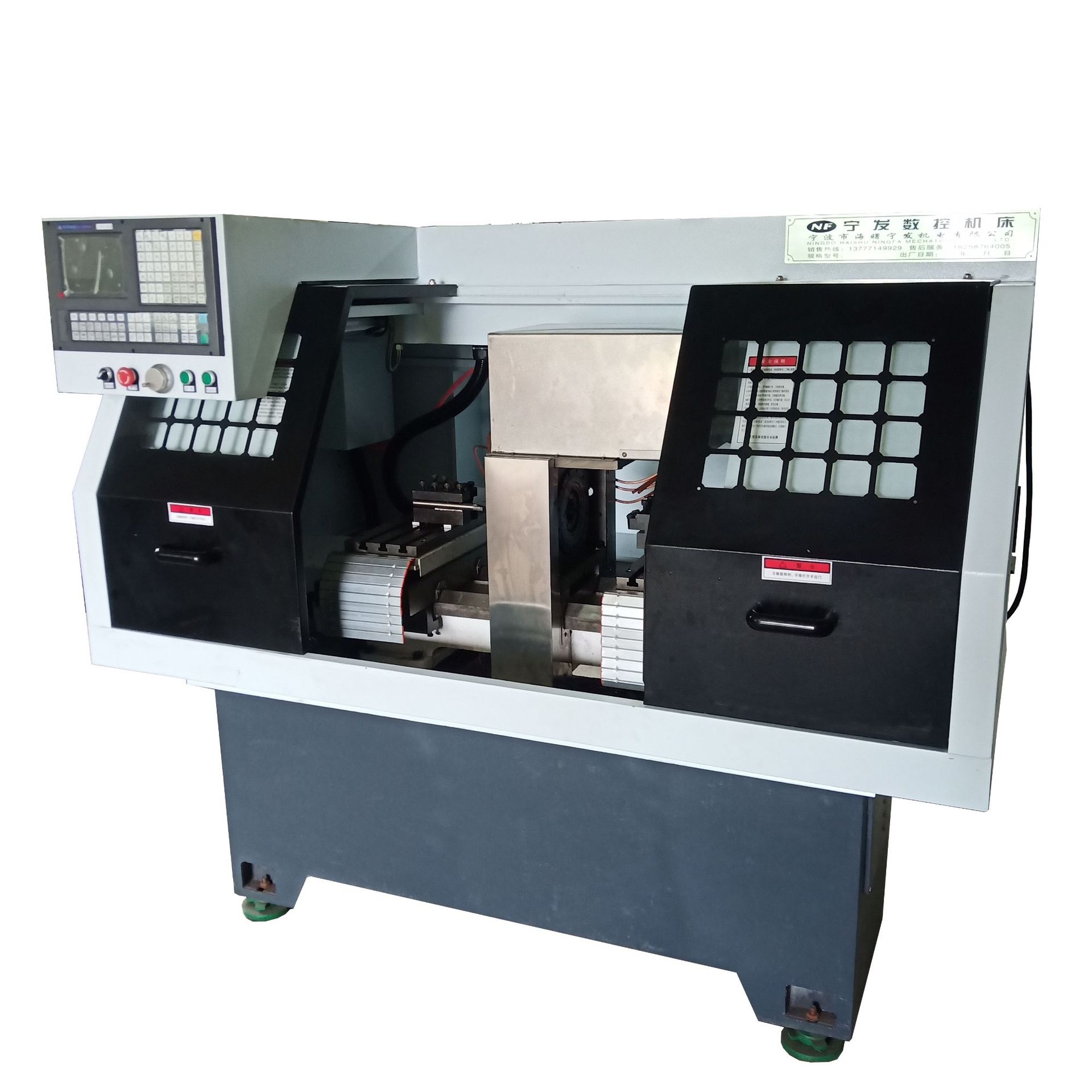 数控双头车数控机床双平头车硬轨数控线轨数控精密小型数控机床