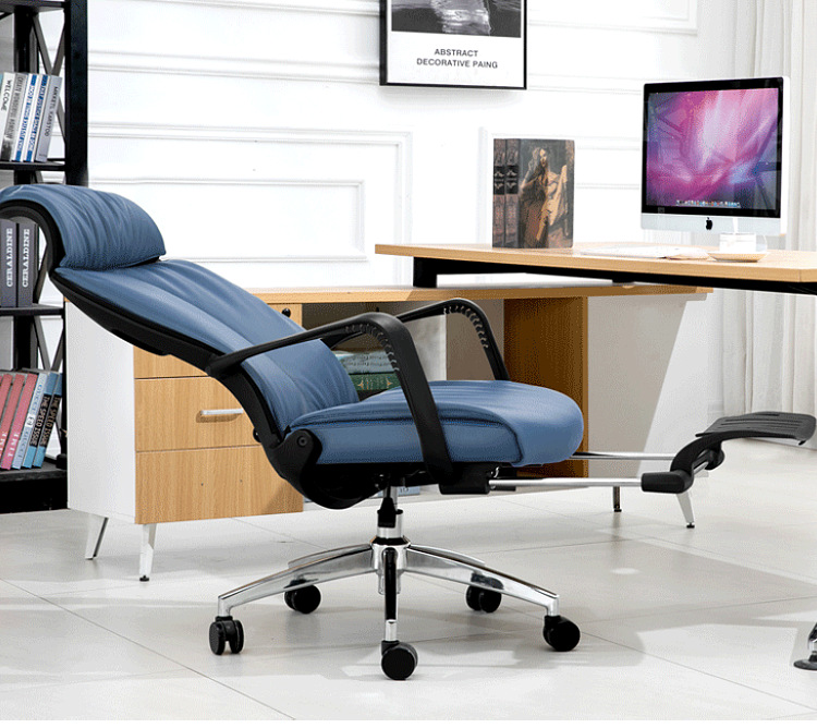 办公椅舒适转椅办公室午休老板椅可平躺ceo椅人体工学椅带搁脚