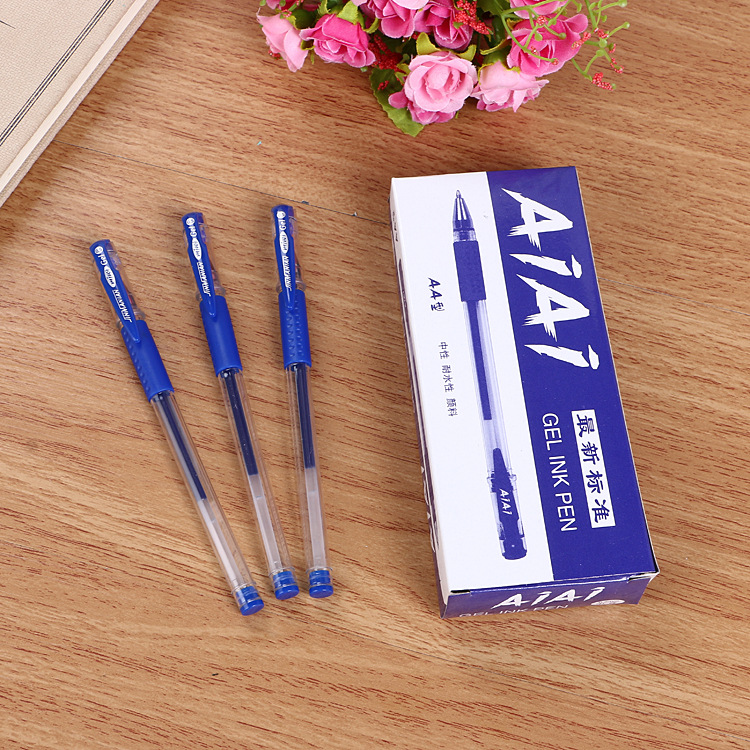 Creative Box-Packed European Standard Gel Pen Office Stationery Black Signature Pen 0.5mm Bullet Ball Pen Factory Wholesale