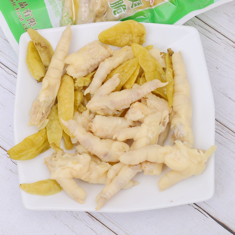 肯乐180g泡椒凤爪野山椒味鸡爪特产休闲熟食零食批发