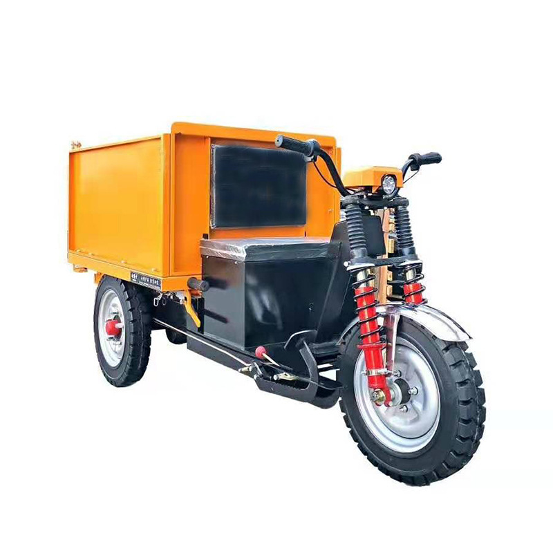 自卸车电动三轮车 建筑工地电动翻斗车 工程款后开门电动三轮车