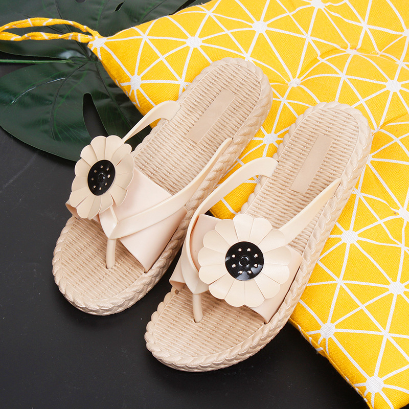 新款太阳花拖鞋女夏居家室内凉拖鞋外贸沙滩鞋向日葵凉鞋批发