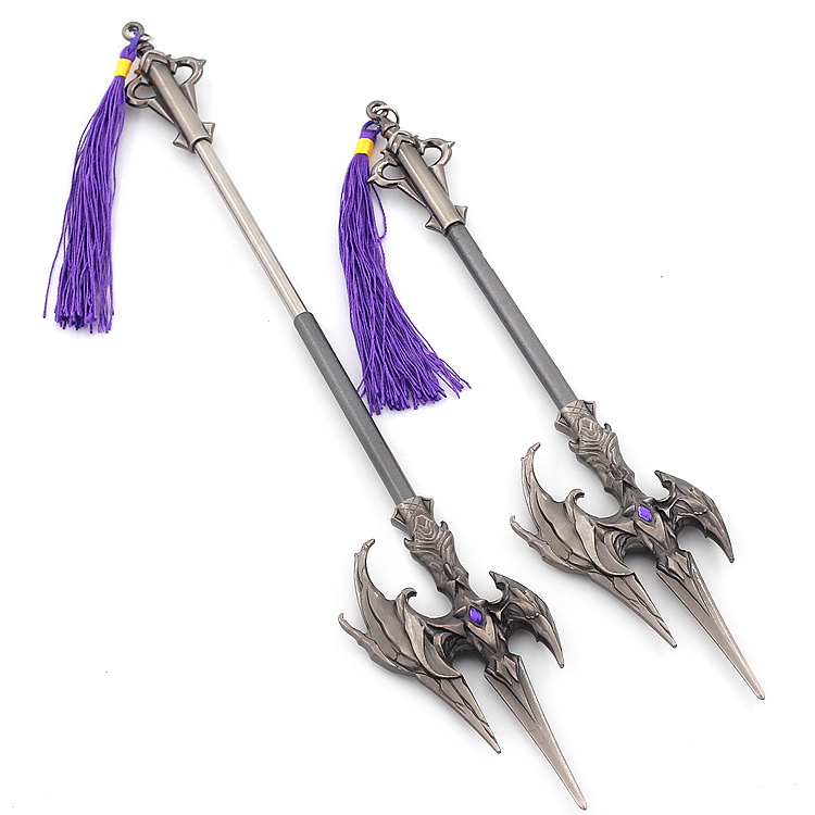 斗罗唐三玩具龙王传说唐三海神叉伸缩剑天圣裂渊22伸长28cm兵器模