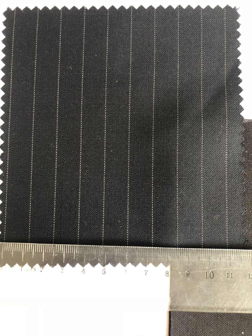 精纺呢绒全毛100%羊毛条纹哔叽男装西服工作服制服面料库存现货