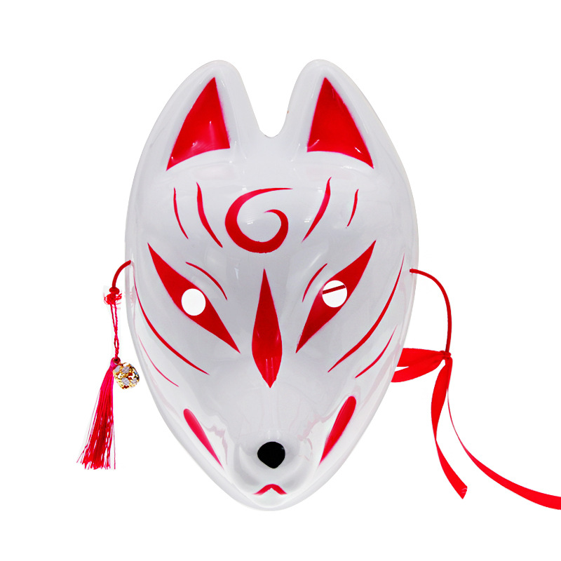 大狐狸狐妖手绘日式和风古风漫展舞会大莲花狐狸面具猫面具节日装