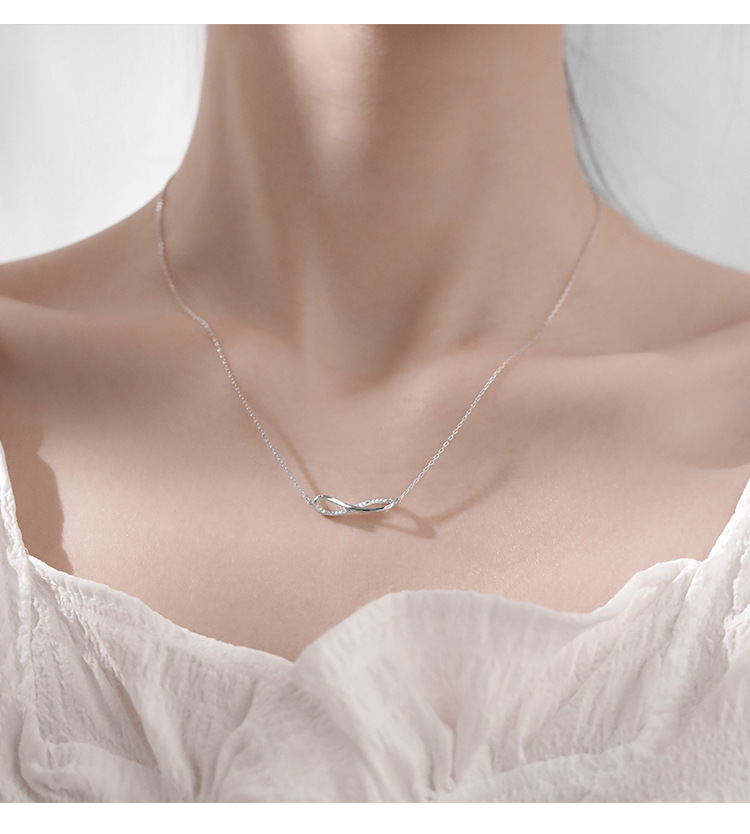 气质几何项链女小众设计感i冷淡风莫比乌斯环锁骨链韩国吊坠新潮