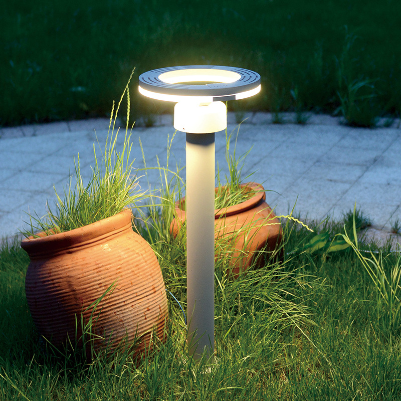 新款防水led草坪灯 现代简约圆形景观草地灯 花园庭院灯草坪灯