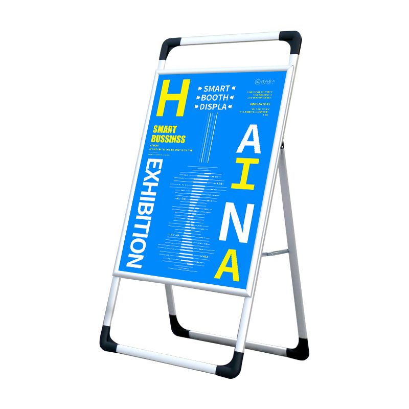 铝合金海报架60x80 铁管a型海报架厂家直销 不锈钢落地水牌海报架