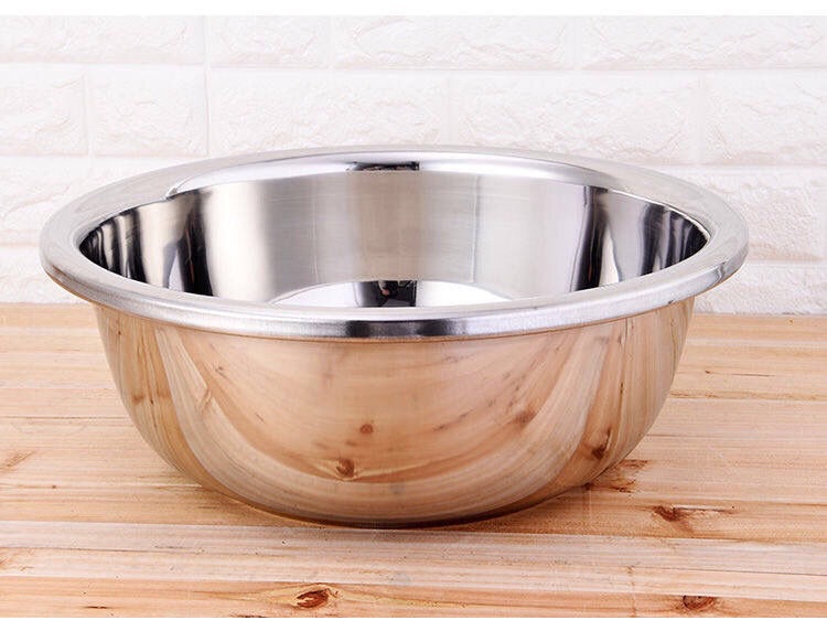 304不锈钢面盆大盆圆形加厚和面盆洗菜盆洗澡盆洗脚盆洗脸洗衣盆