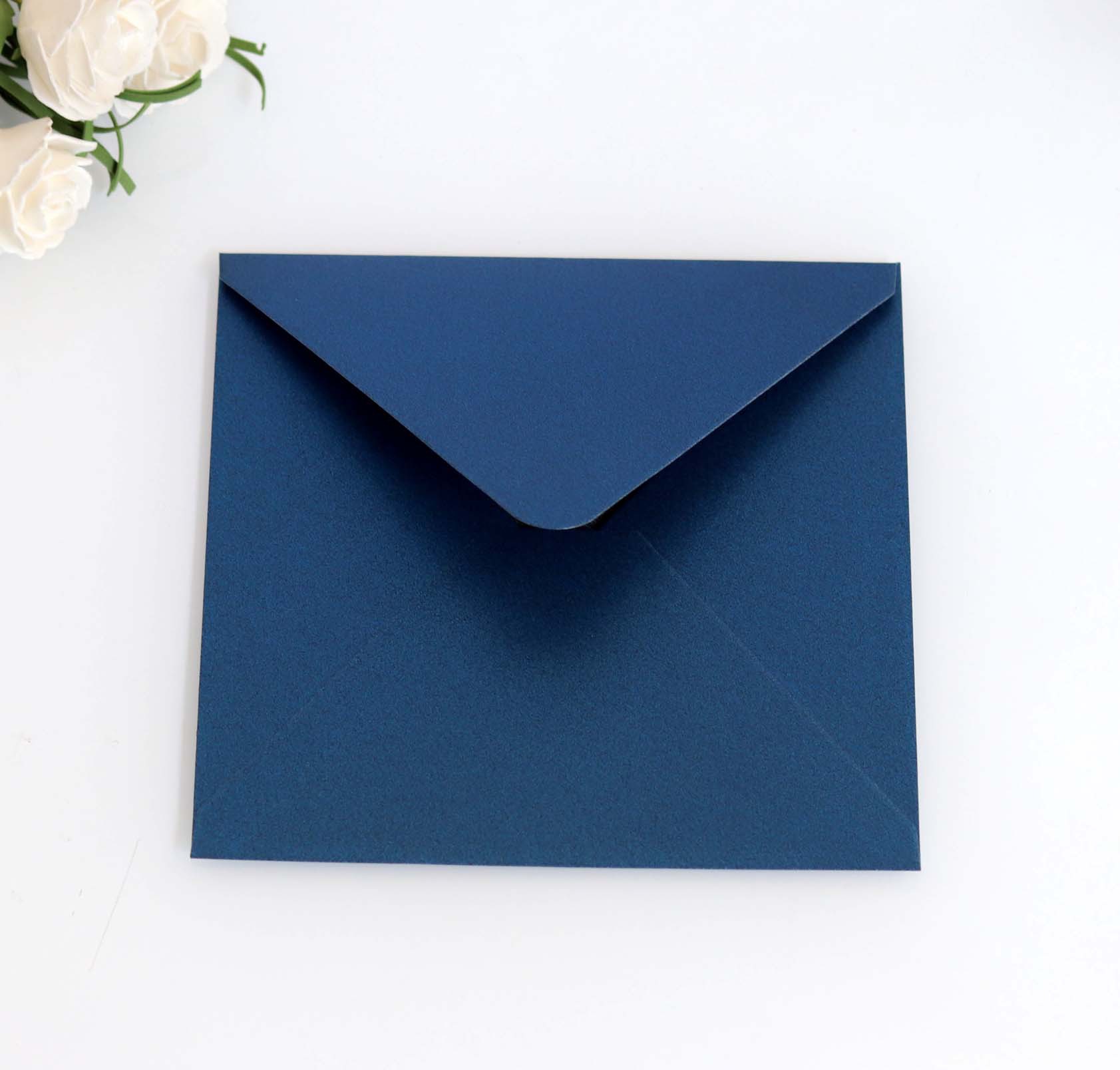 销亚马逊 欧式150g珠光纸加厚信封贺卡 深蓝色请柬包装 深圳批发