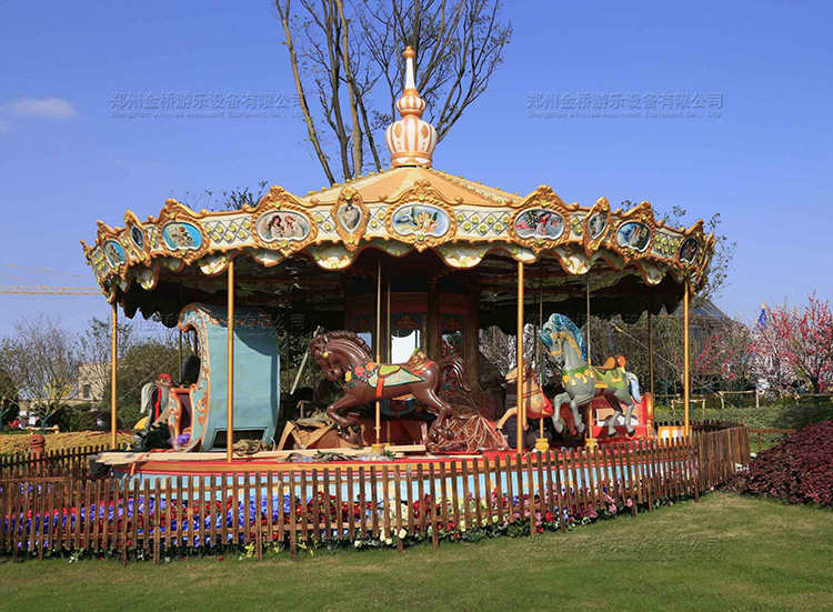 旋转木马游乐设备儿童游乐园小型游乐场户外游乐设备36座豪华转马