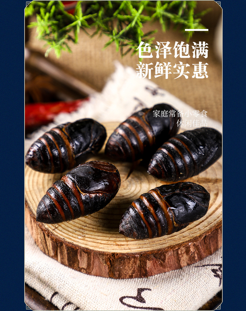 新鲜东北蝉蛹顺丰蚕蛹新鲜长年大量供应柞蚕蛹鲜蚕蛹茧蛹3-4厘米