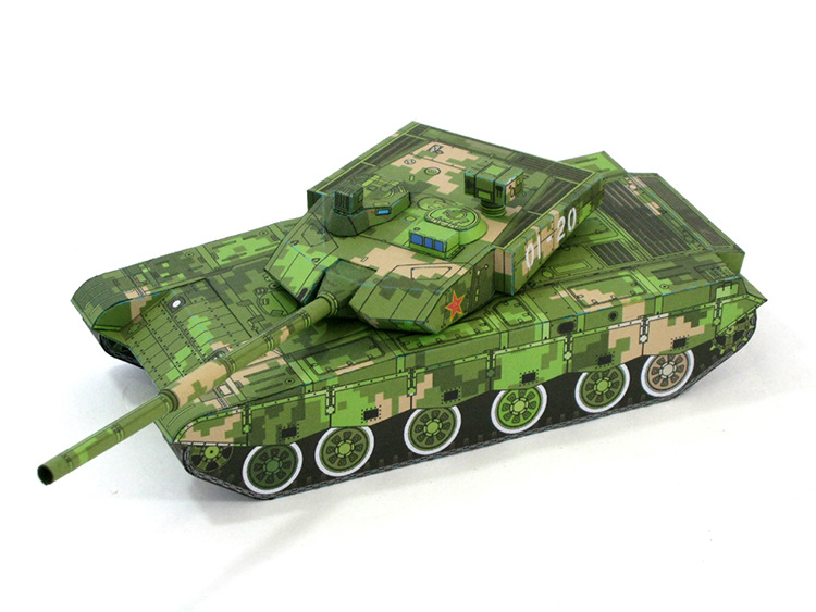 1:50中国99 96 59主战坦克战车 精装版 3d立体纸模型 diy手工摆件