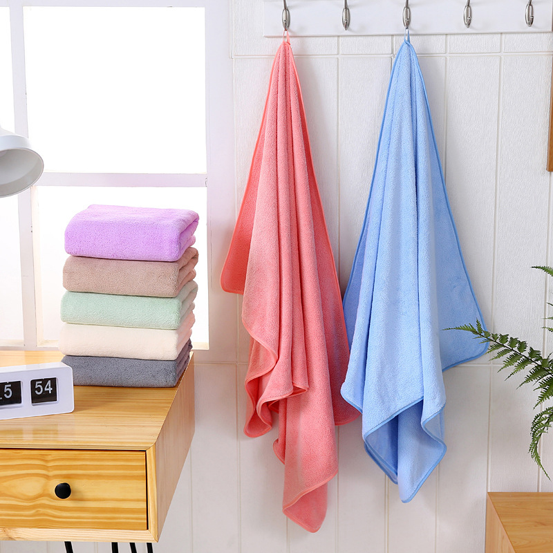 厂家批发 大毛巾 家用珊瑚绒吸水速干儿童浴巾 海滩旅游沙滩巾