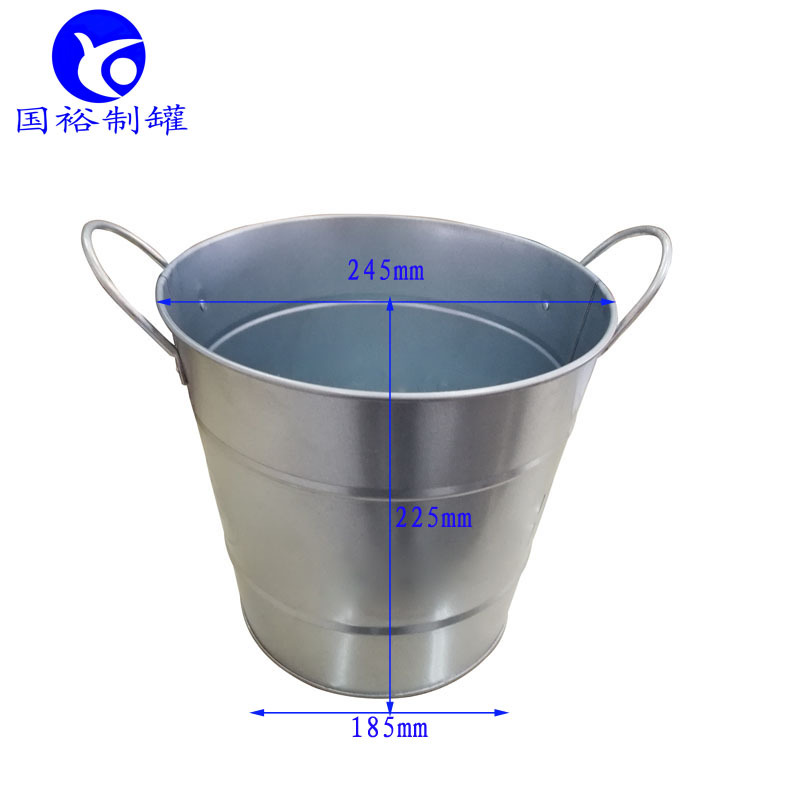 5L镀锌铁手提桶 焊接酒吧KTV冰桶 金属垃圾桶 扎啤桶喷粉工艺桶