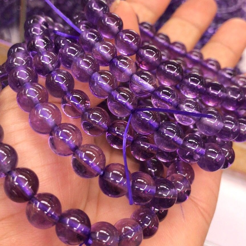 批发diy材料配件7a乌拉圭紫水晶半成品散珠手链项链串珠-阿里巴巴