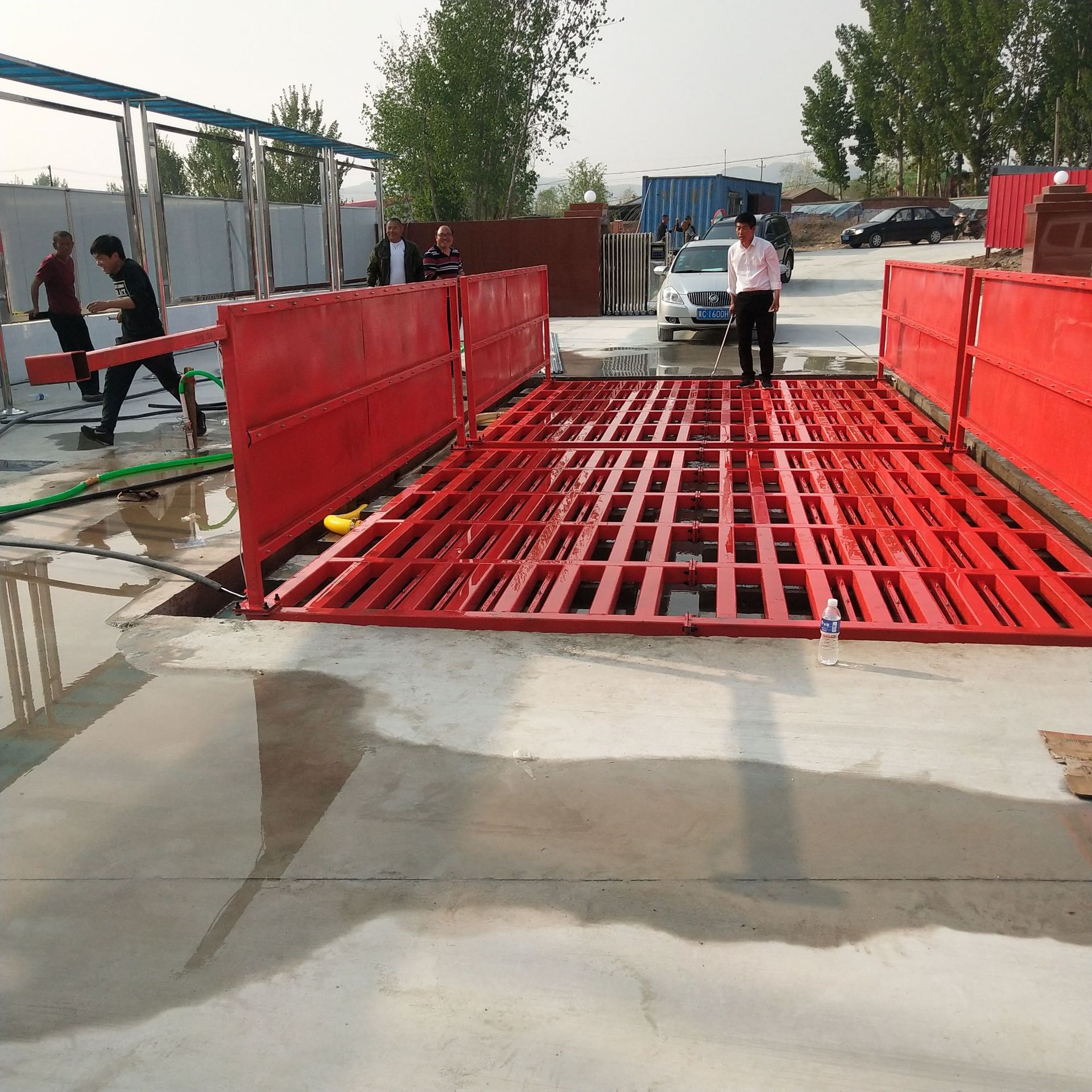 垃圾场用洗车平台建筑工地用洗车槽混凝土搅拌站用冲洗设备