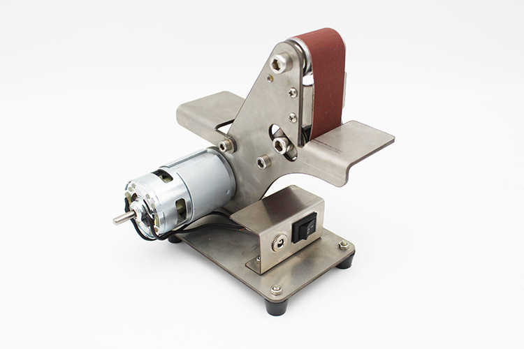 微型小型迷你砂带机diy抛光机木工打磨机定角磨刀开刃机家用台式