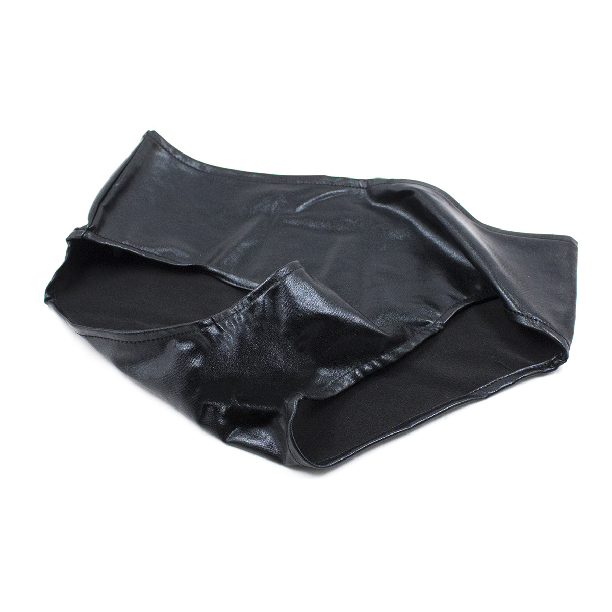 厂家直销情趣内衣女式漆皮内裤漏洞漆皮裤性感诱惑开档裤弹力短裤