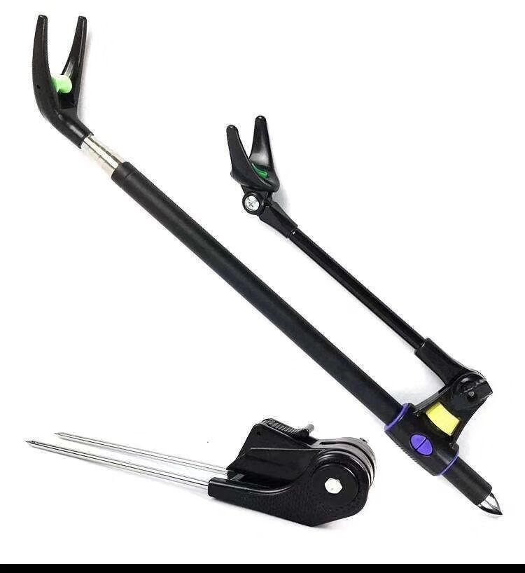 鱼竿支架钓鱼架杆地插炮台不锈钢钓箱钓椅竿架渔具用品批发