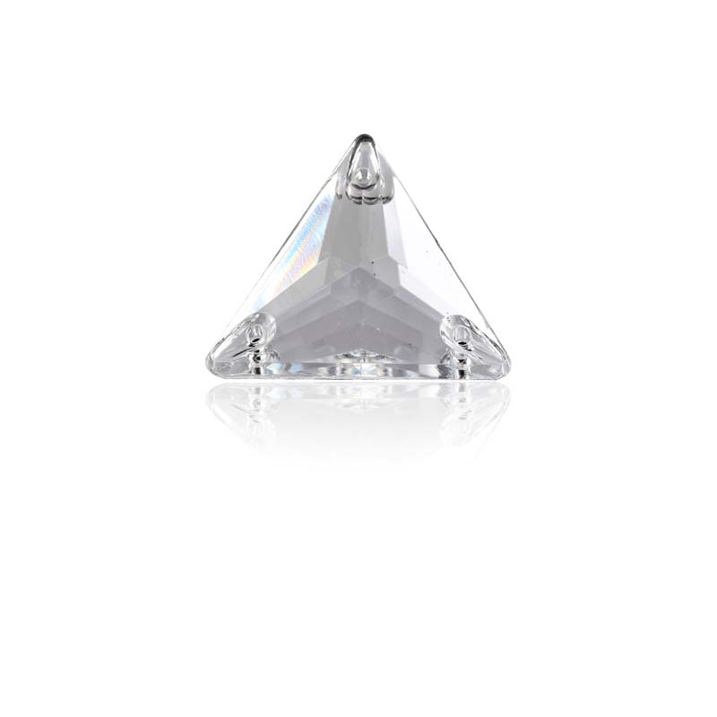 Imitation Table Acrylic Diamond Triangle Pointed Top Three Holes Hand Sewing Drill Wedding Scarf Clothing Beaded Handmade Sticker