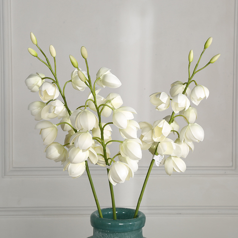 新款铃兰花仿真花手感插花花艺现代简约北欧客厅清新假花花束摆件