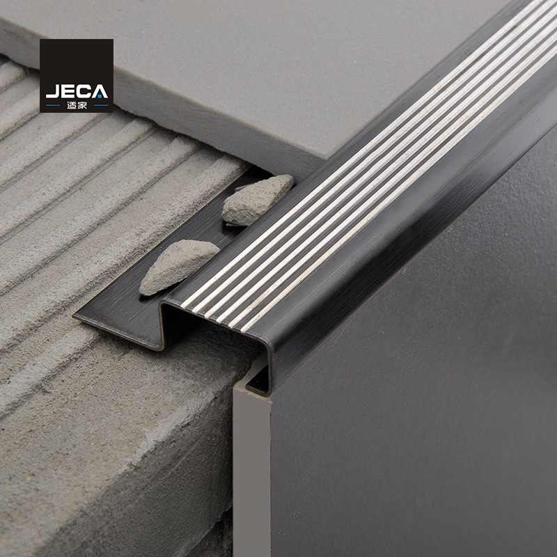 304不锈钢楼梯防滑条 踏步装饰线条 瓷砖脚踢线 墙角修边线收边条