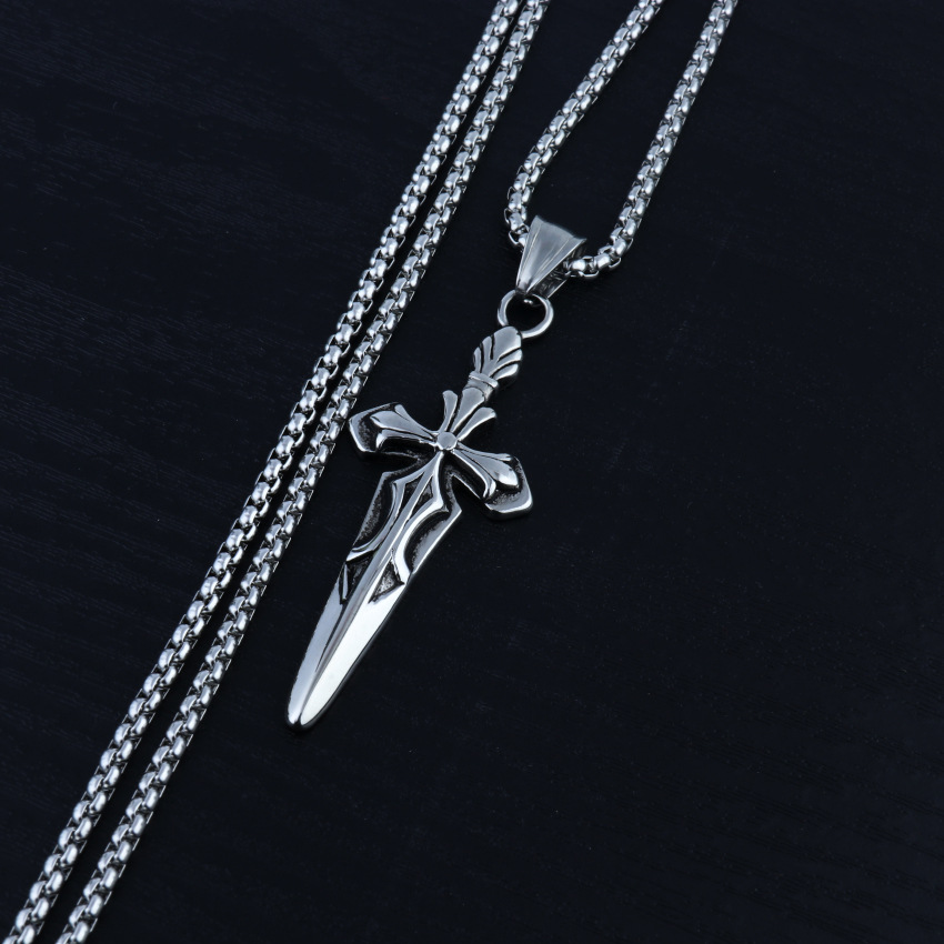 复古款重剑十字架 男士潮流个性吊坠 时尚配饰定做 饰品厂家直销