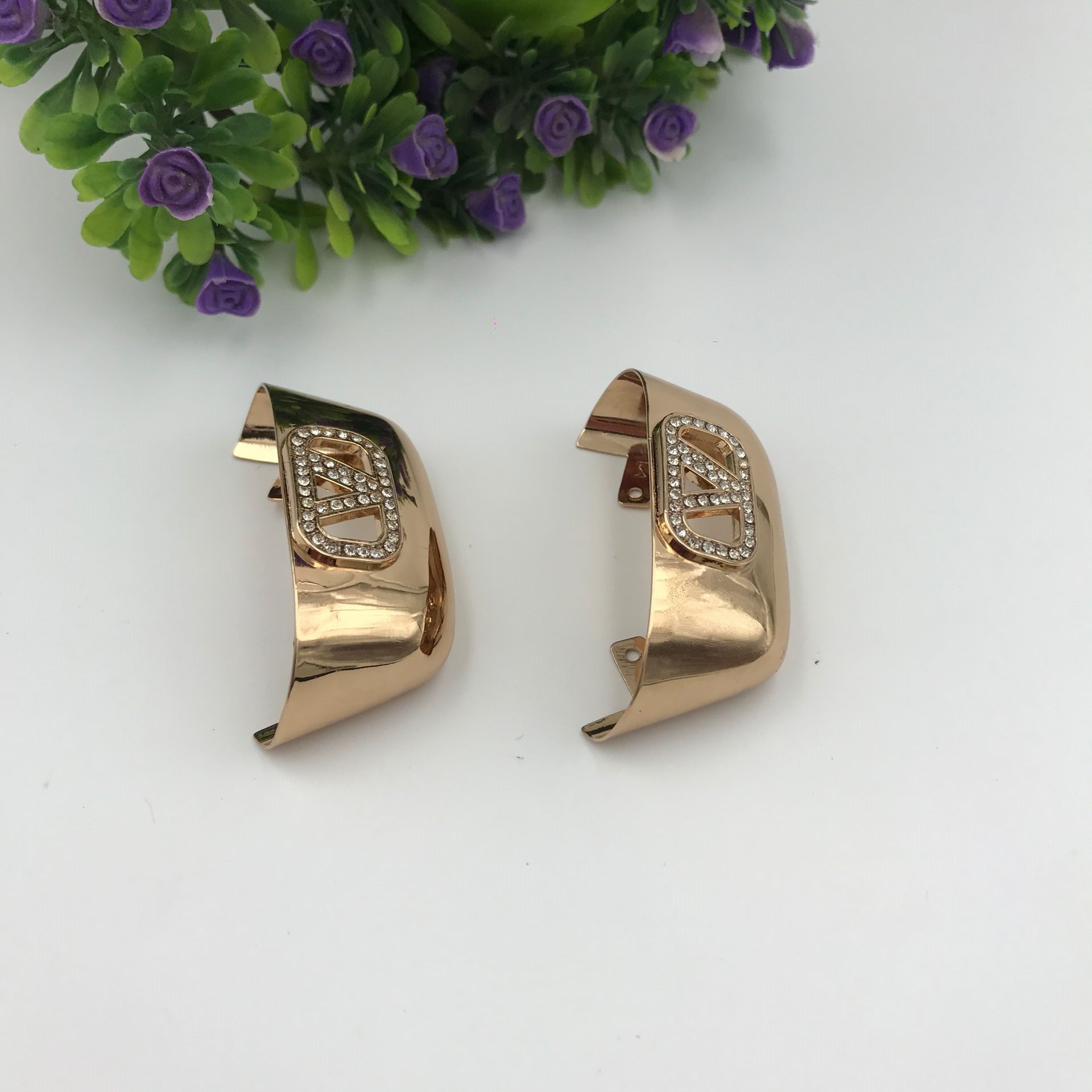 2020新款金属鞋包头 三角孔鞋尖头 金属长方形鞋扣 高跟鞋鞋头