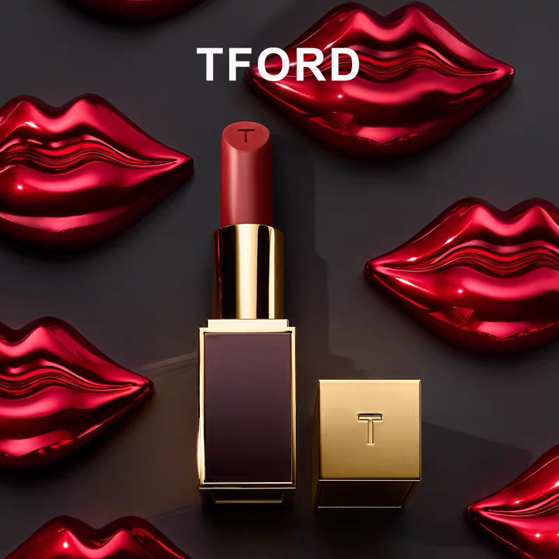 tf口红正品保湿滋润16#番茄红80#红棕色女学生显白款孕妇可用