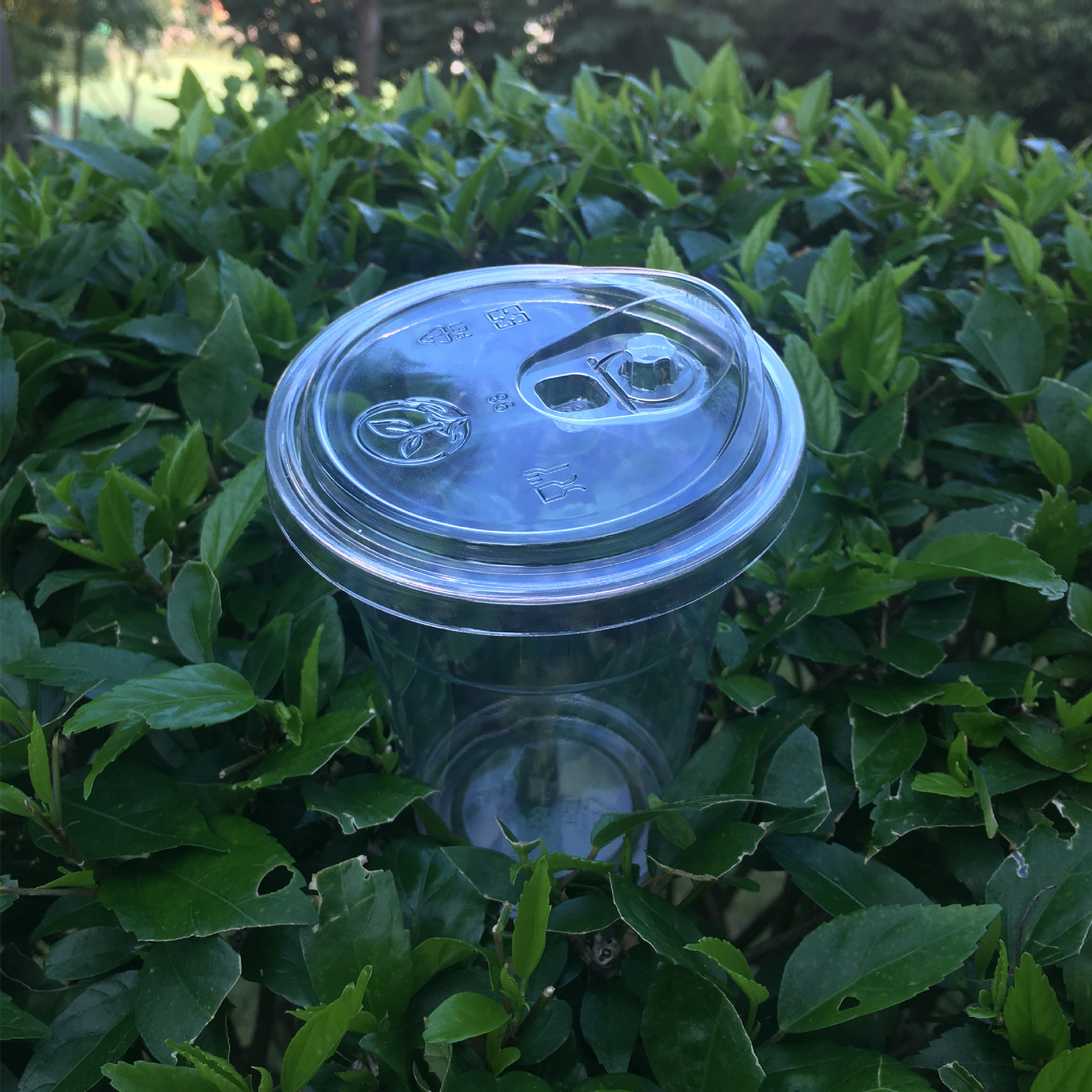 一次性89/93/98pet奶茶杯盖 斜口盖外卖打包杯盖透明直饮盖免吸管