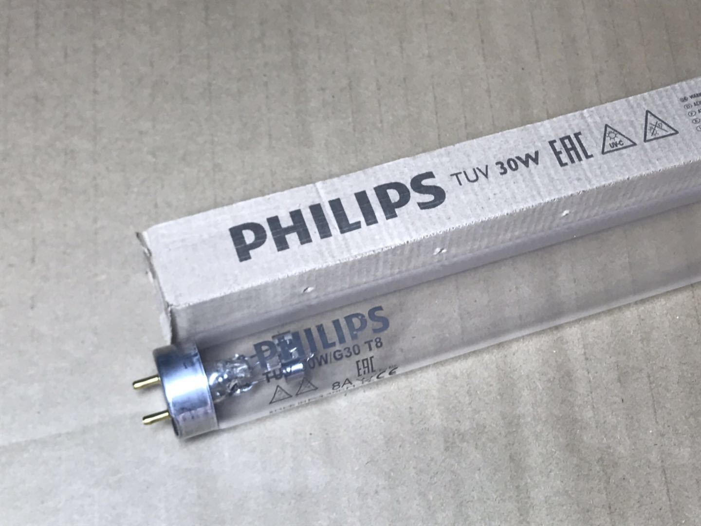 飞利浦philips tuv30w紫外线消毒杀菌灯管 uv-c光催化900mm长t8灯