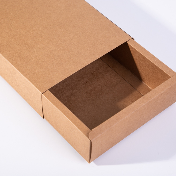 牛皮纸包装盒印刷logo 折叠彩盒花茶茶叶抽屉盒 小饰品礼品收纳盒