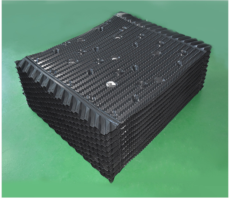 供应冷却水塔黑色填料冷却塔填料横流方形塔填料黑色水塔胶片