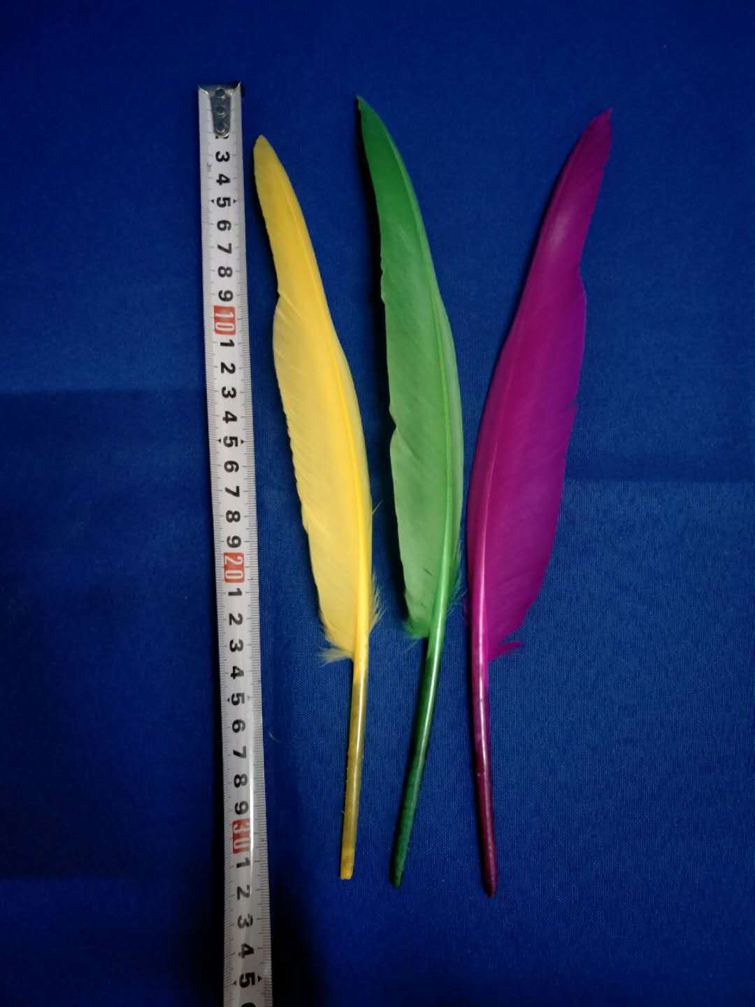 鹅毛刀翎 崇一供应彩色鹅毛刀翎印第安头饰羽毛笔diy装饰批发定制