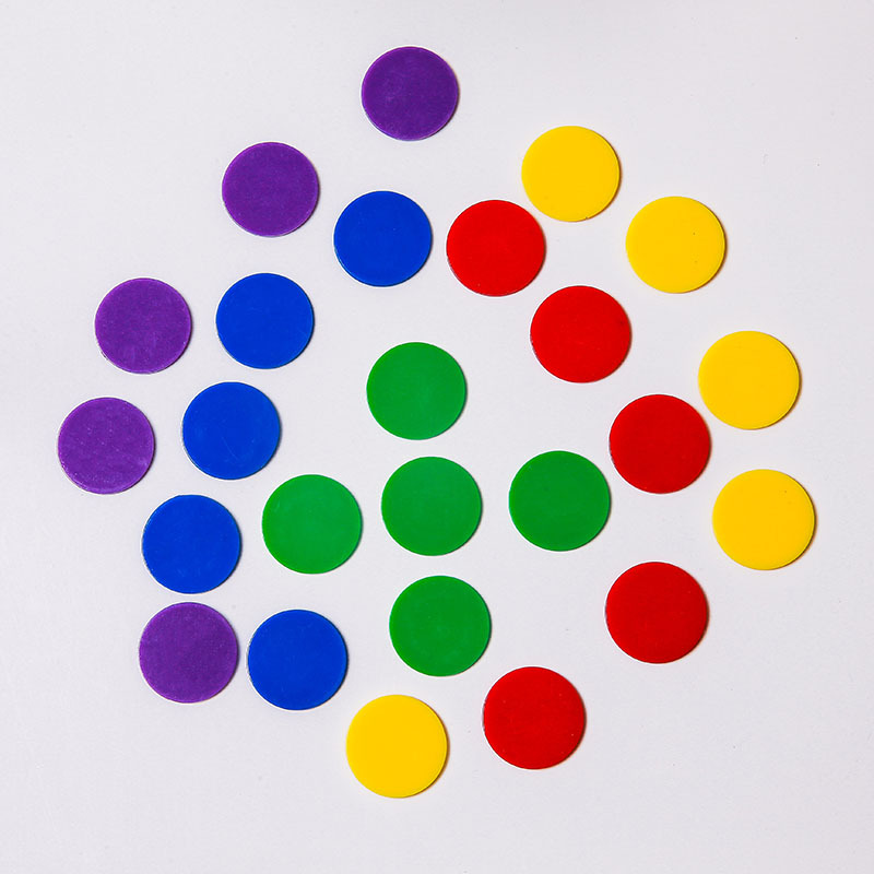 厂家创意彩色实色小圆片 塑料玩具筹码圆牌各种游戏积分币