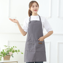 防水广告帆布围裙定制logo厨房成人罩衣咖啡馆餐厅工作服围裙厨房