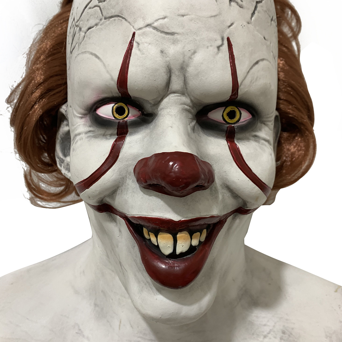 万圣节恐怖道具小丑面具回魂面具小丑回魂2pennywise面具假发头套