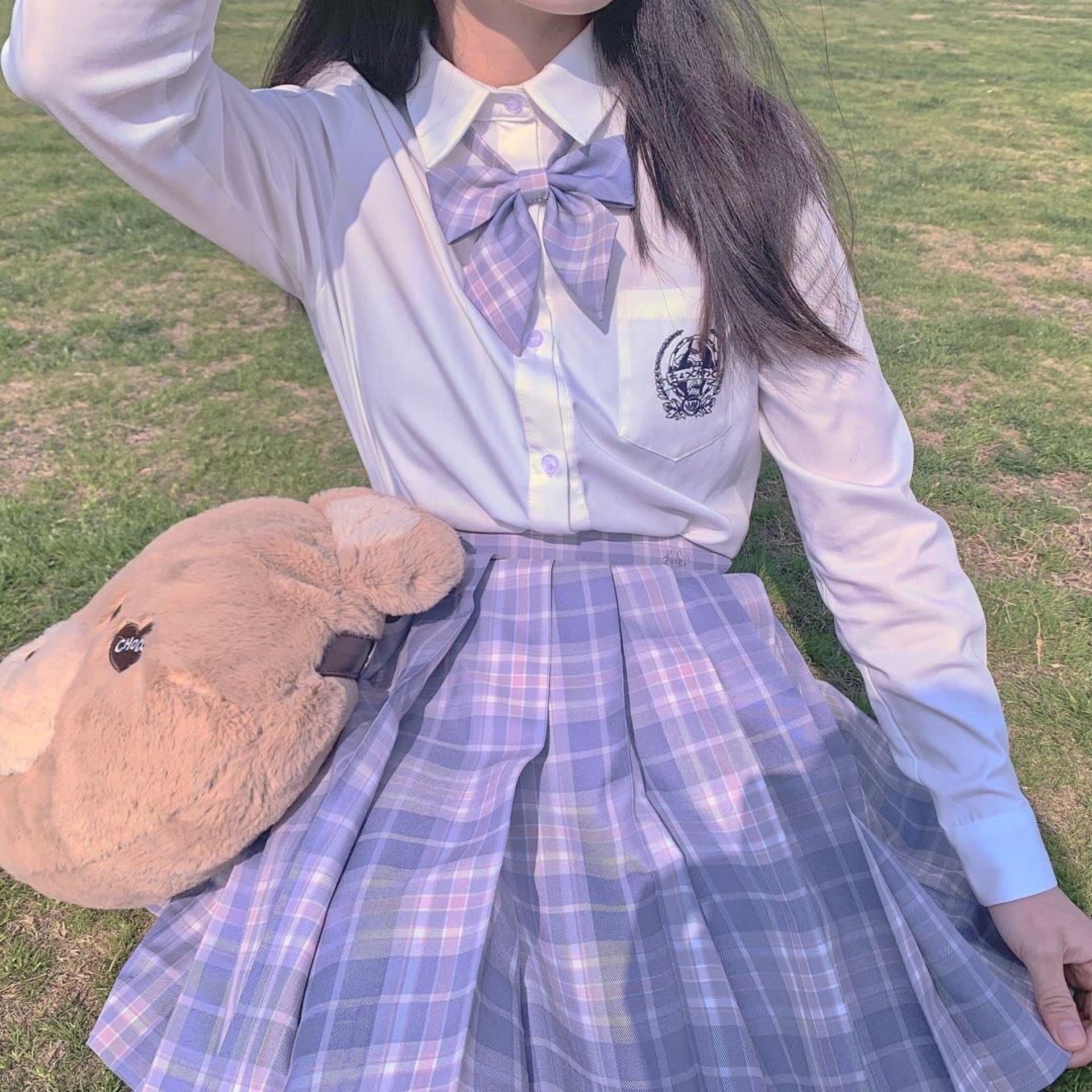 jk制服套装全套现货基础款百褶裙夏日系学院风校服裙学生少女格裙