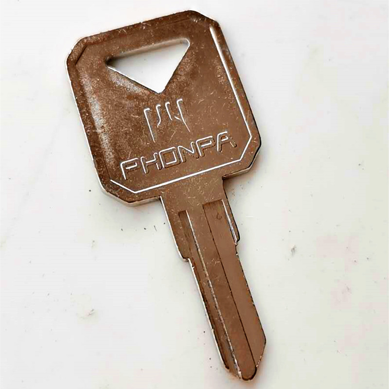 phonpa大方柄抽屉锁纯铜开齿割牙双面不一样槽型钥匙胚子原料批发