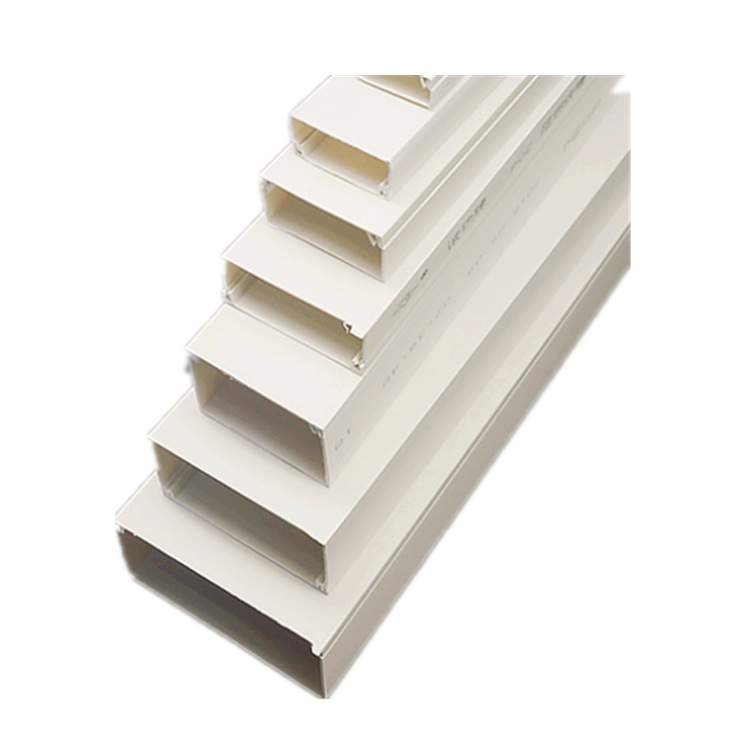 pvc线槽明装方形阻燃线槽布线槽白色塑料走线槽电缆线槽