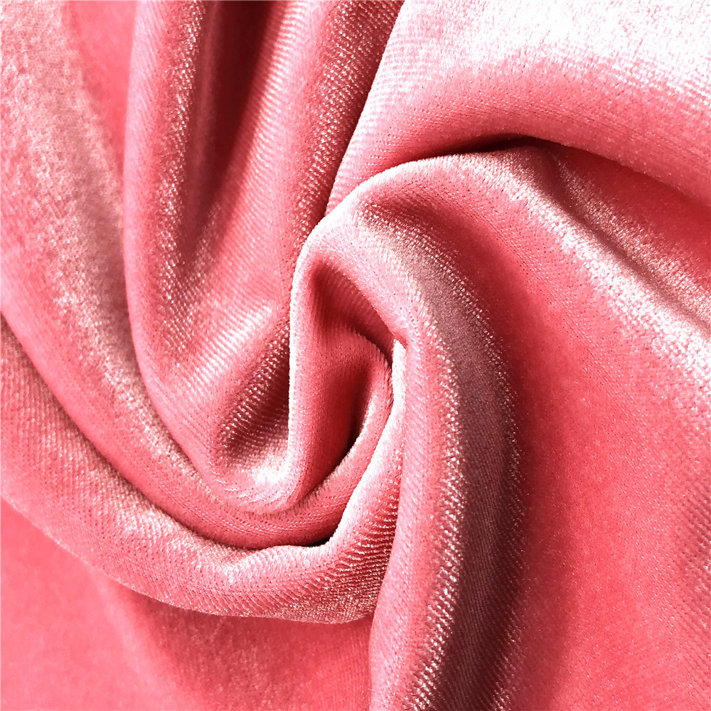 厂家直销涤氨纶丝绒经编ks不倒绒 女装有光